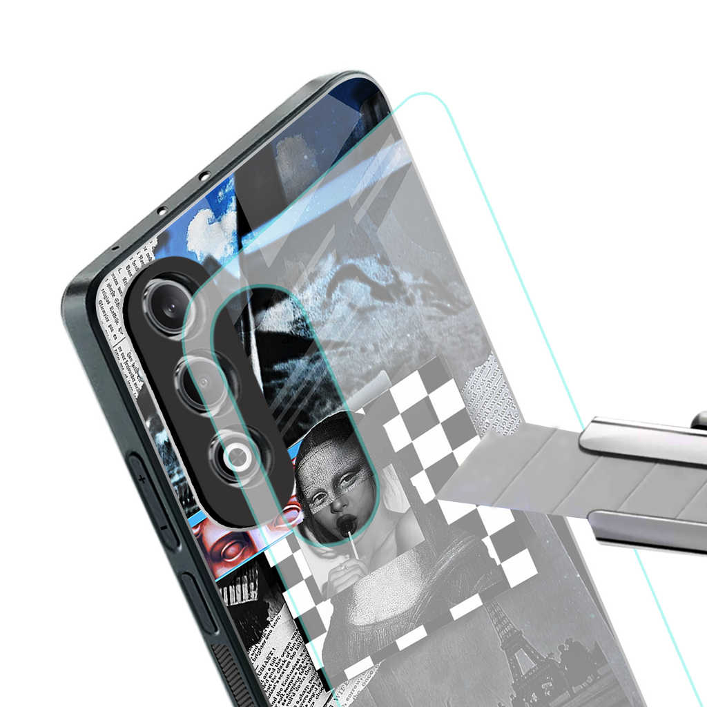 aesthetic mona lisa art back phone cover | glass case for oneplus nord ce 4