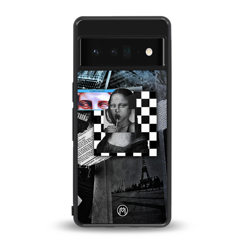 aesthetic mona lisa art back phone cover | glass case for google pixel 6 pro