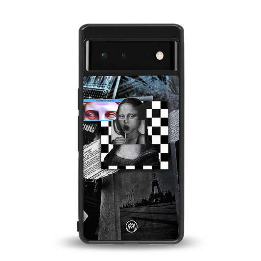 aesthetic mona lisa art back phone cover | glass case for google pixel 6