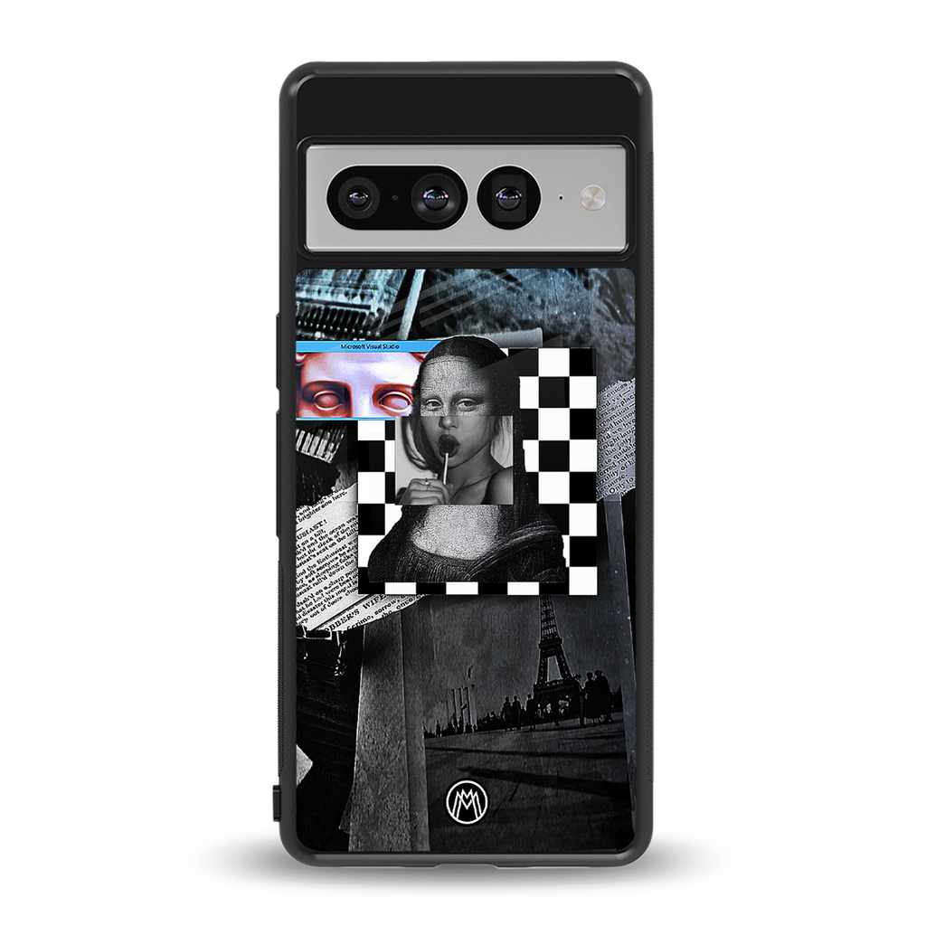 aesthetic mona lisa art back phone cover | glass case for google pixel 7 pro