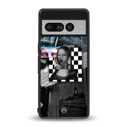 aesthetic mona lisa art back phone cover | glass case for google pixel 7 pro
