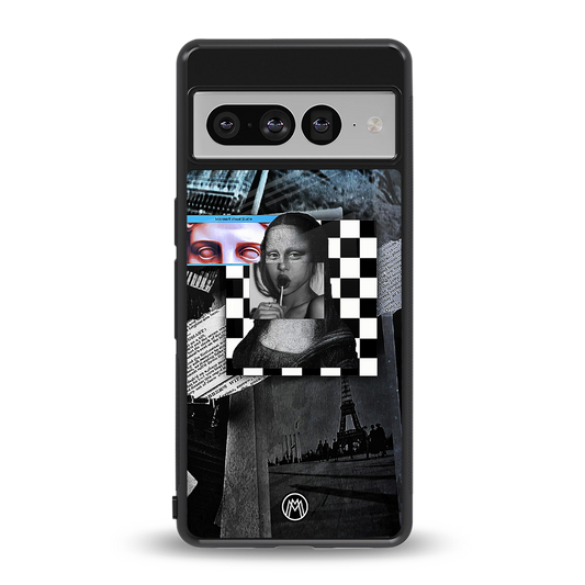 aesthetic mona lisa art back phone cover | glass case for google pixel 7 pro
