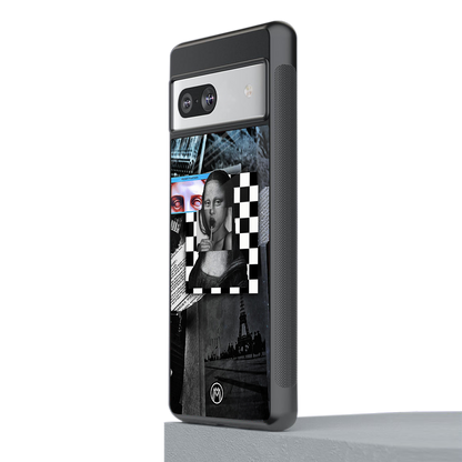 aesthetic mona lisa art back phone cover | glass case for Google Pixel 7