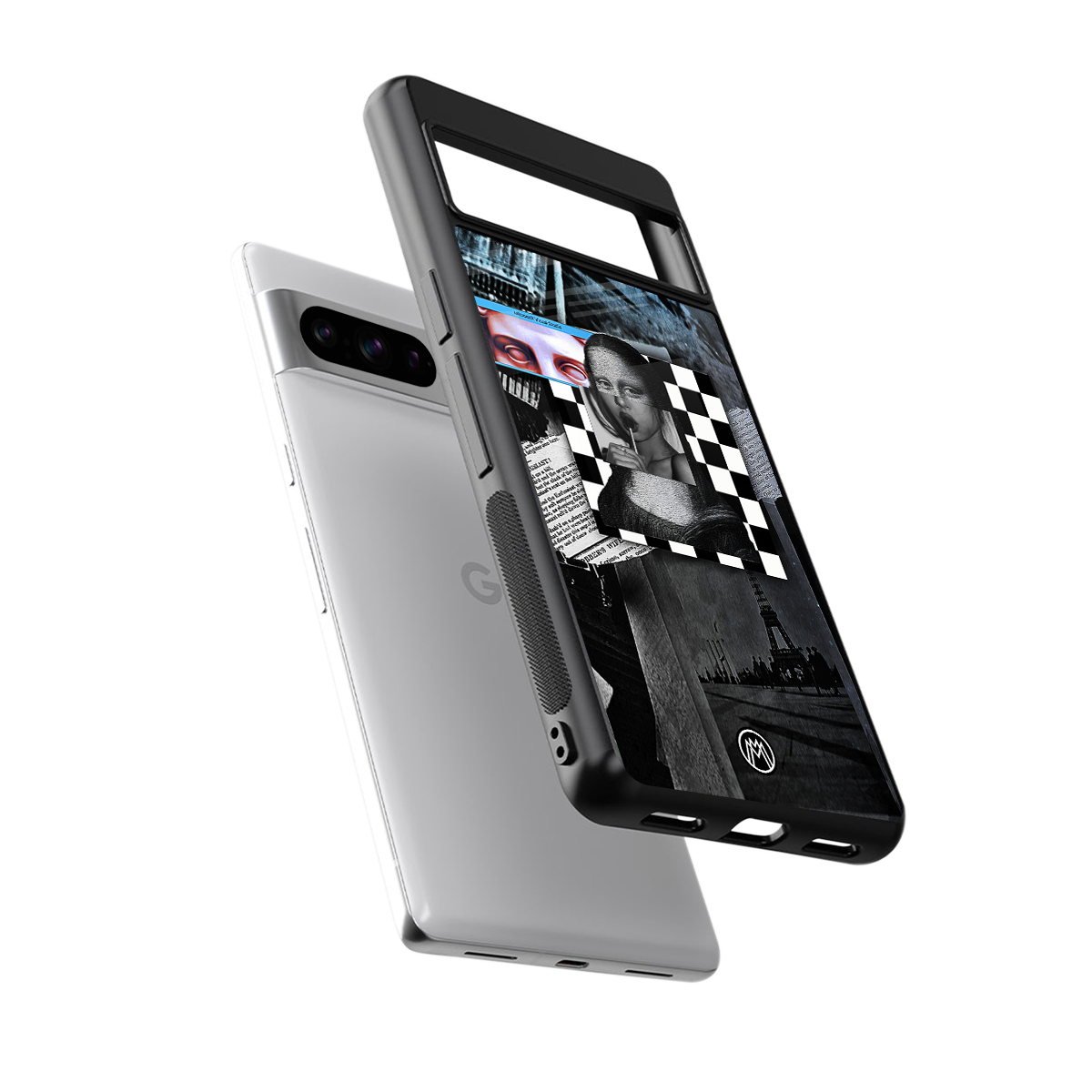 aesthetic mona lisa art back phone cover | glass case for google pixel 8 pro