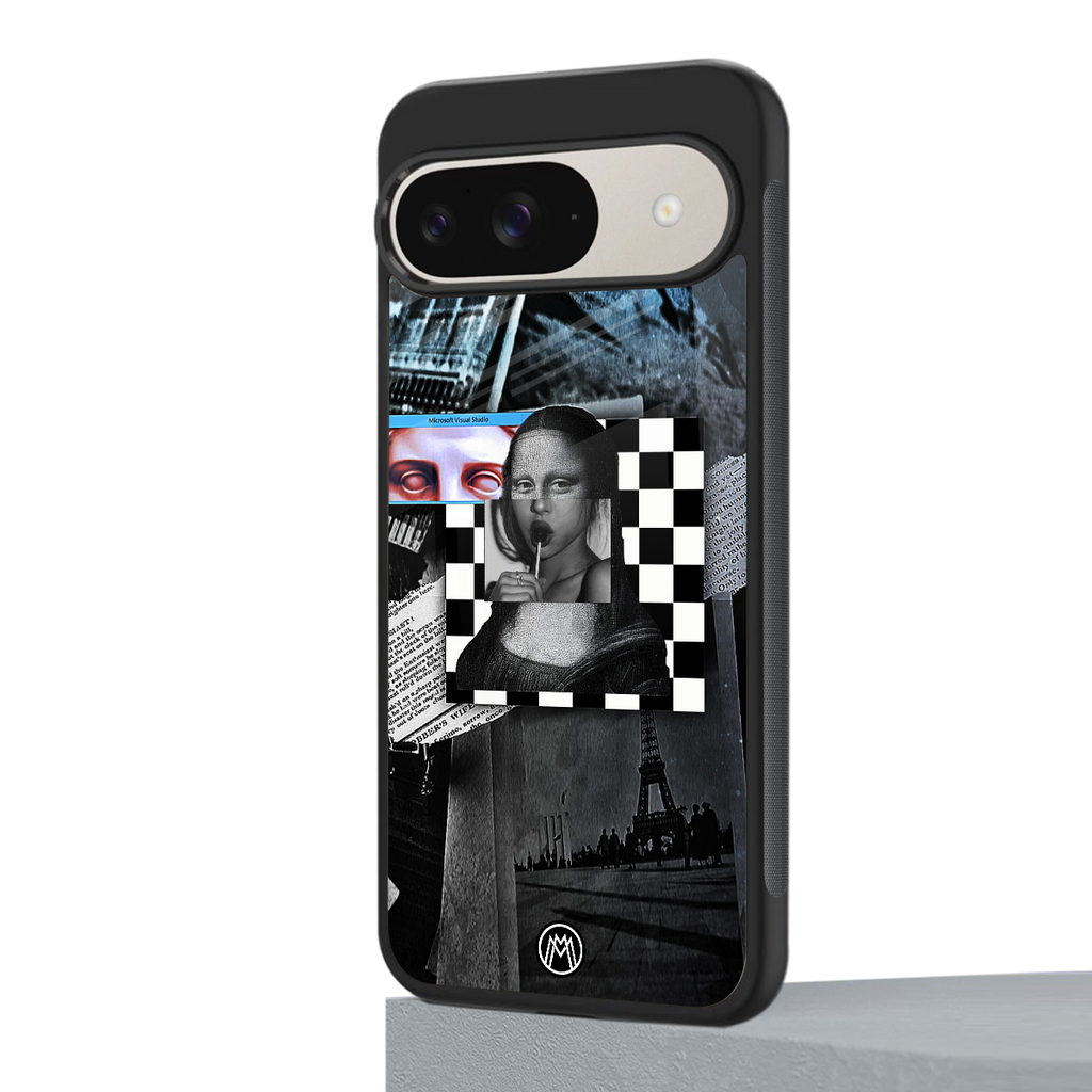 aesthetic mona lisa art back phone cover | glass case for google pixel 9