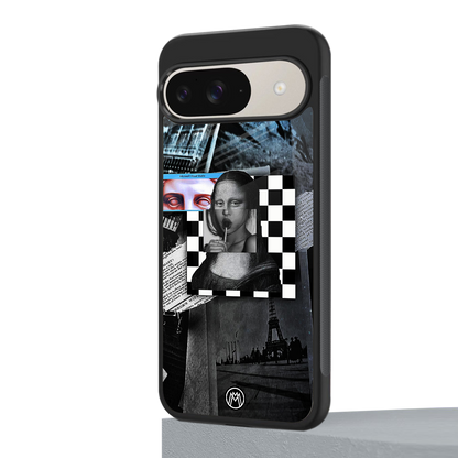 aesthetic mona lisa art back phone cover | glass case for google pixel 9