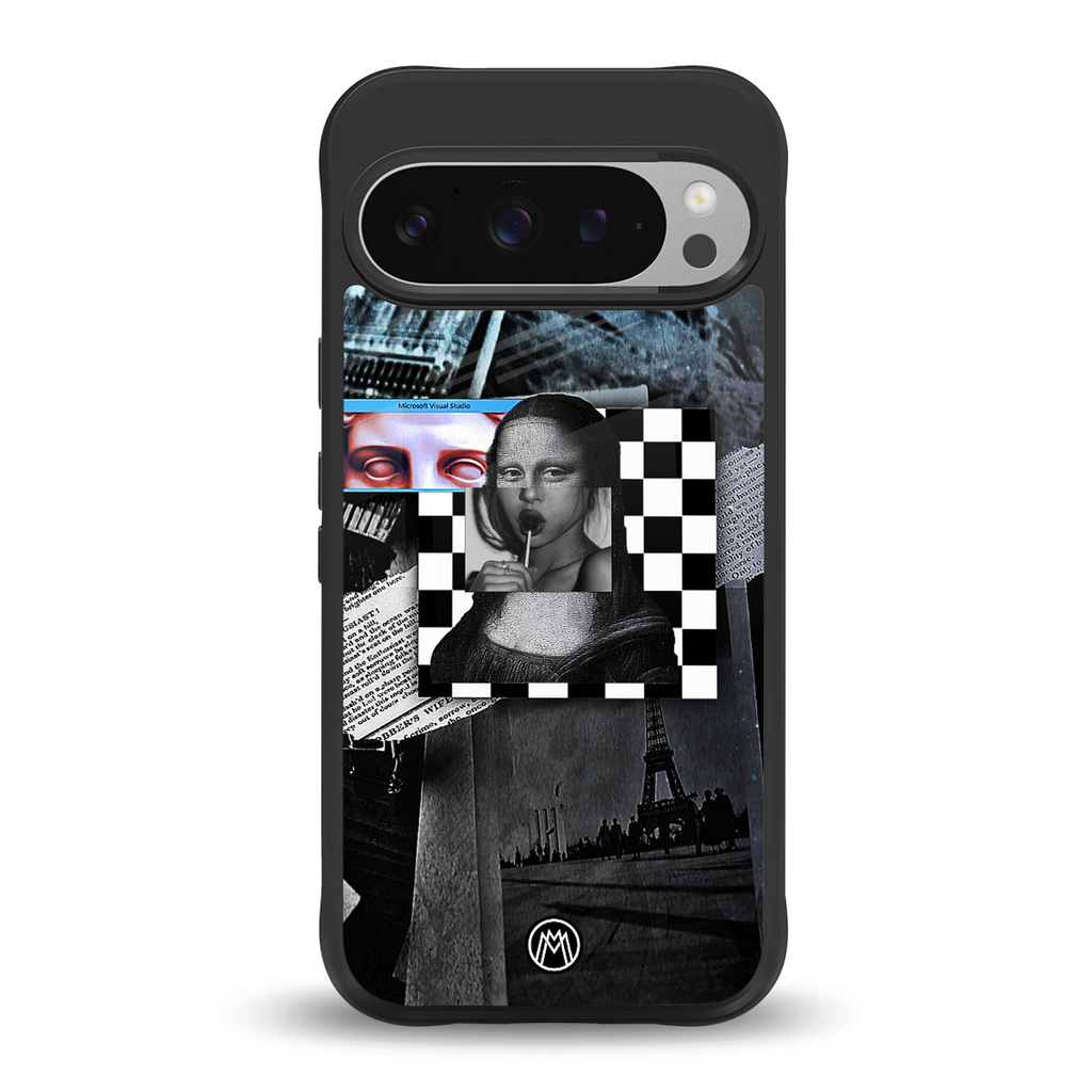 aesthetic mona lisa art back phone cover | glass case for google pixel 9 pro