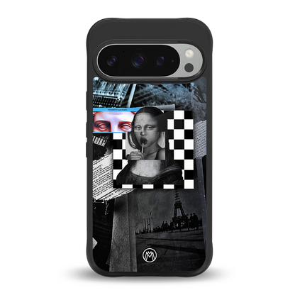 aesthetic mona lisa art back phone cover | glass case for google pixel 9 pro xl