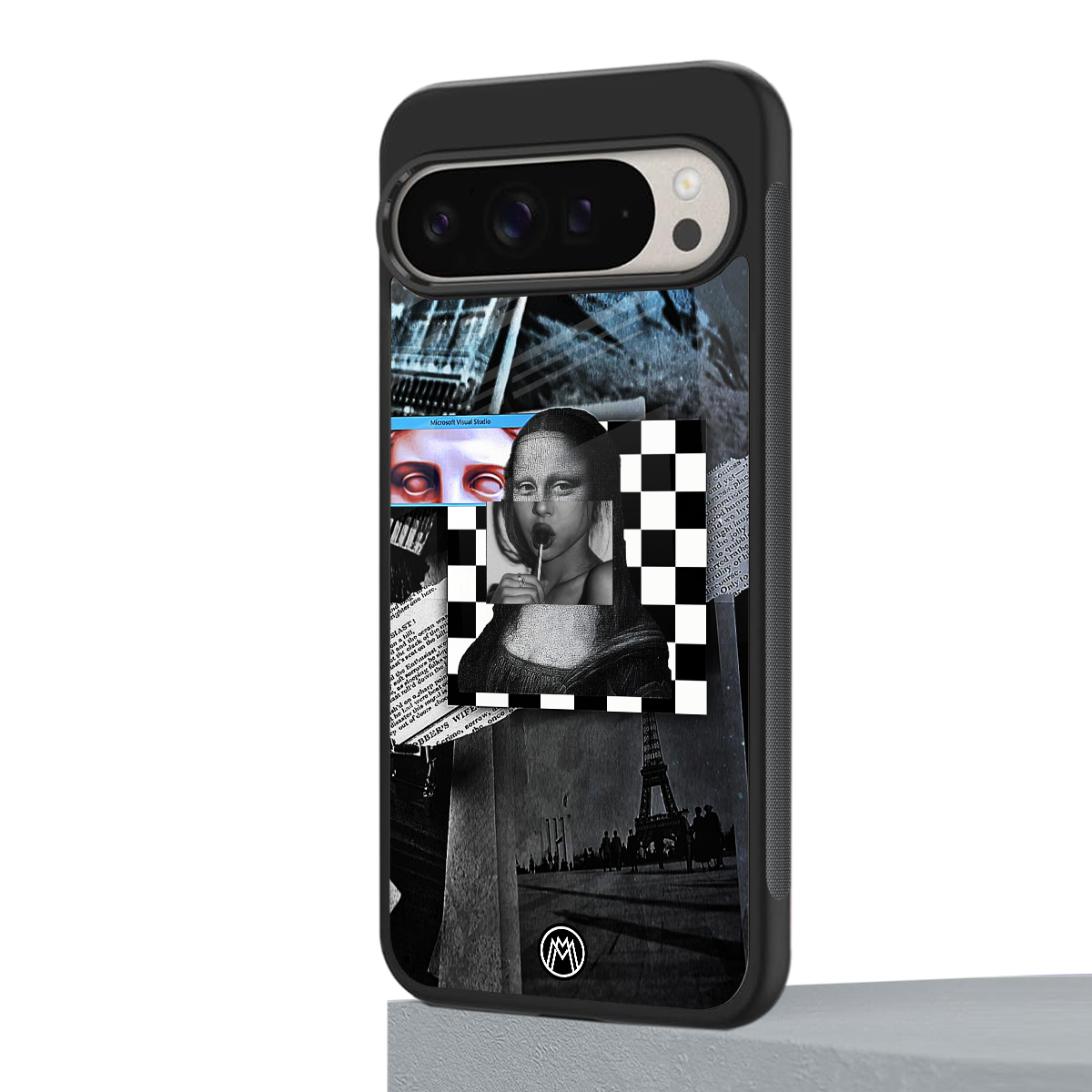 aesthetic mona lisa art back phone cover | glass case for google pixel 9 pro xl