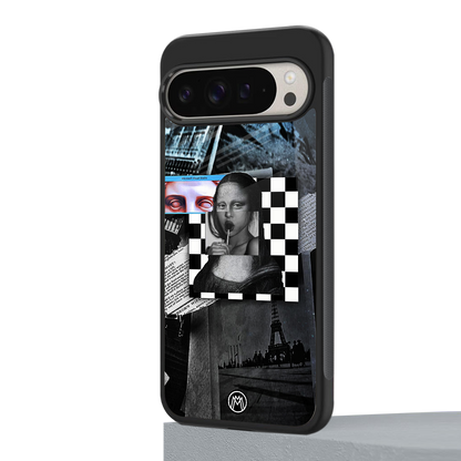aesthetic mona lisa art back phone cover | glass case for google pixel 9 pro xl