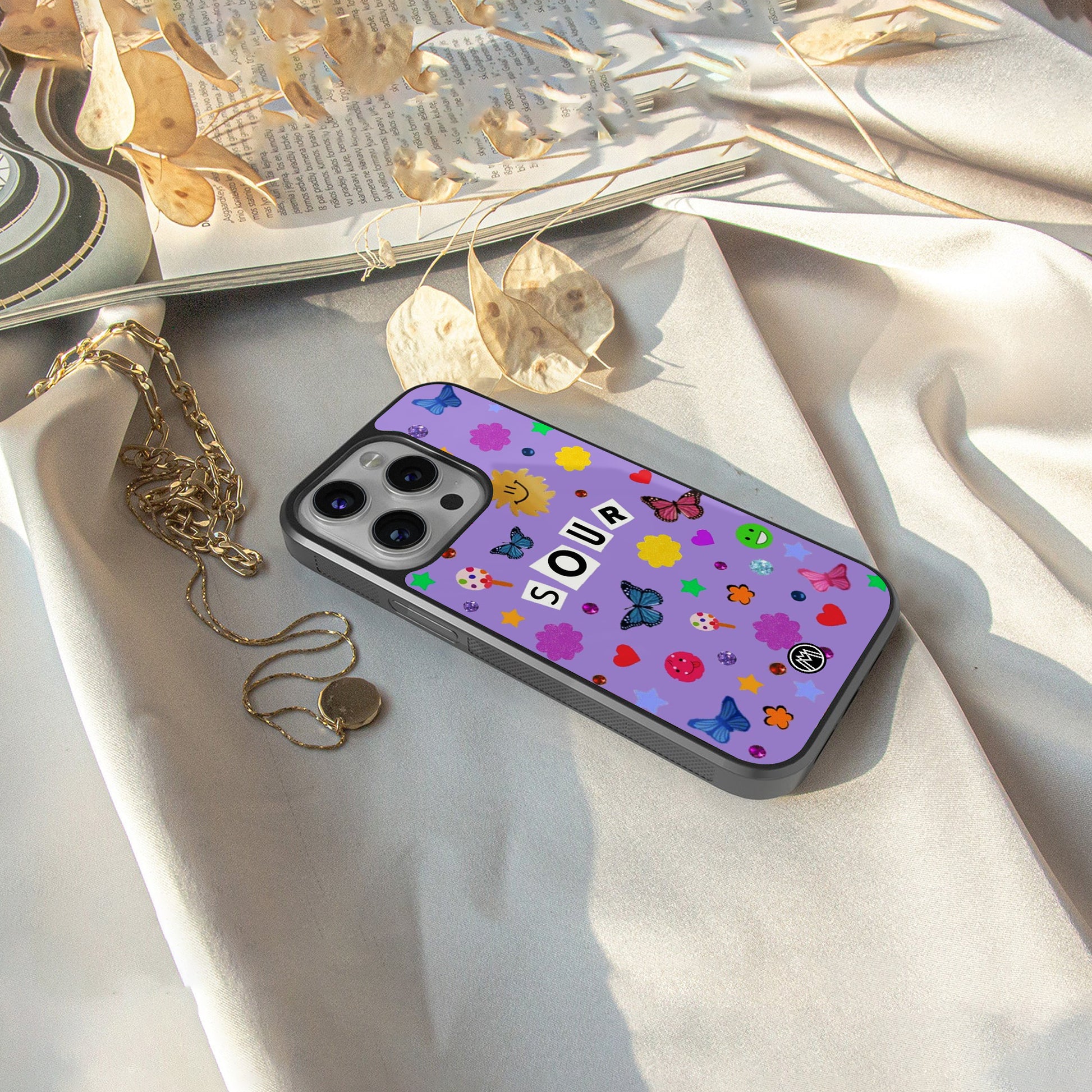 afternoon treat back phone cover | glass case for iphone 16 pro max