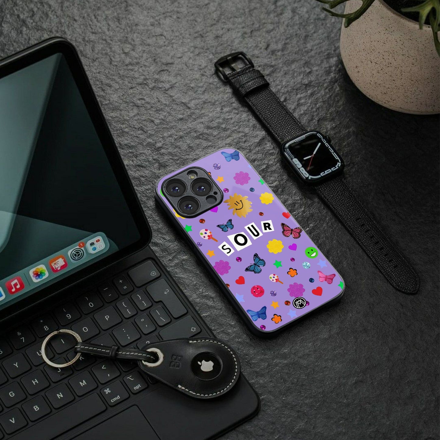 afternoon treat back phone cover | glass case for iphone 15 plus