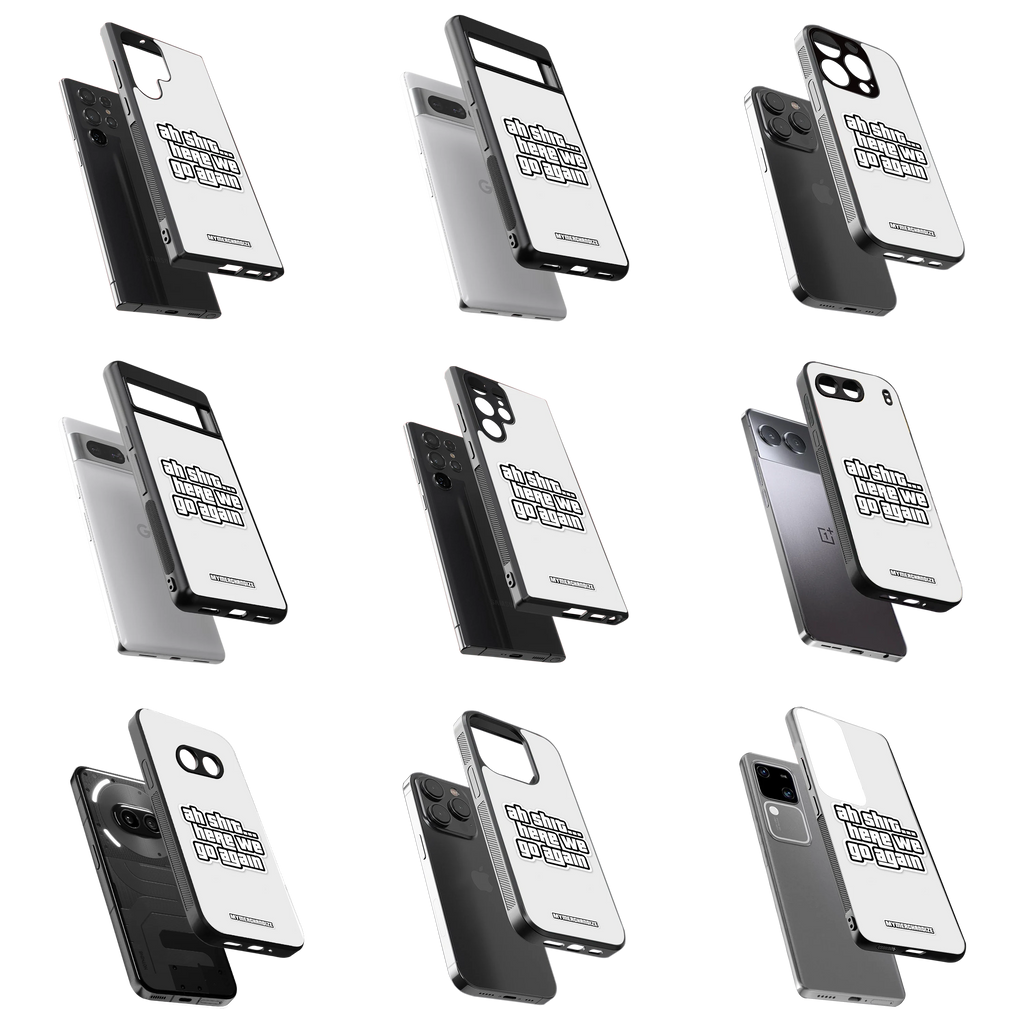 Durable Glass Back Mobile Case for iPhone, Samsung, OnePlus, Google Pixel, Redmi, Vivo, Oppo