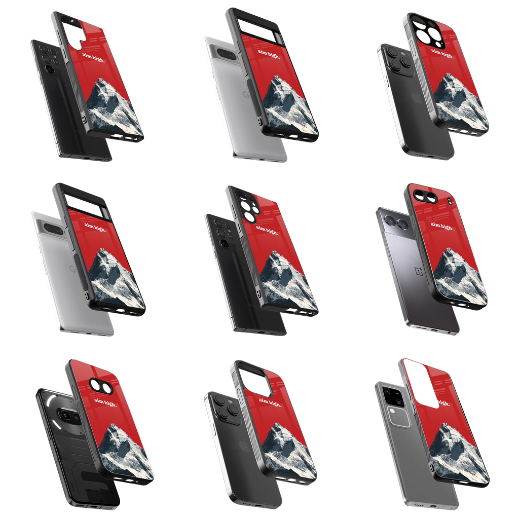 Durable Glass Back Mobile Case for iPhone, Samsung, OnePlus, Google Pixel, Redmi, Vivo, Oppo