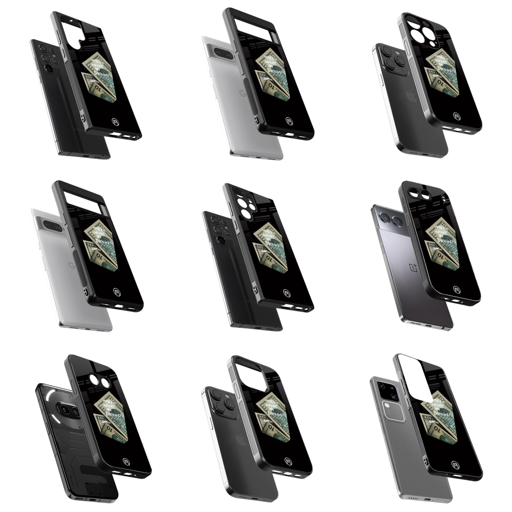 Durable Glass Back Mobile Case for iPhone, Samsung, OnePlus, Google Pixel, Redmi, Vivo, Oppo