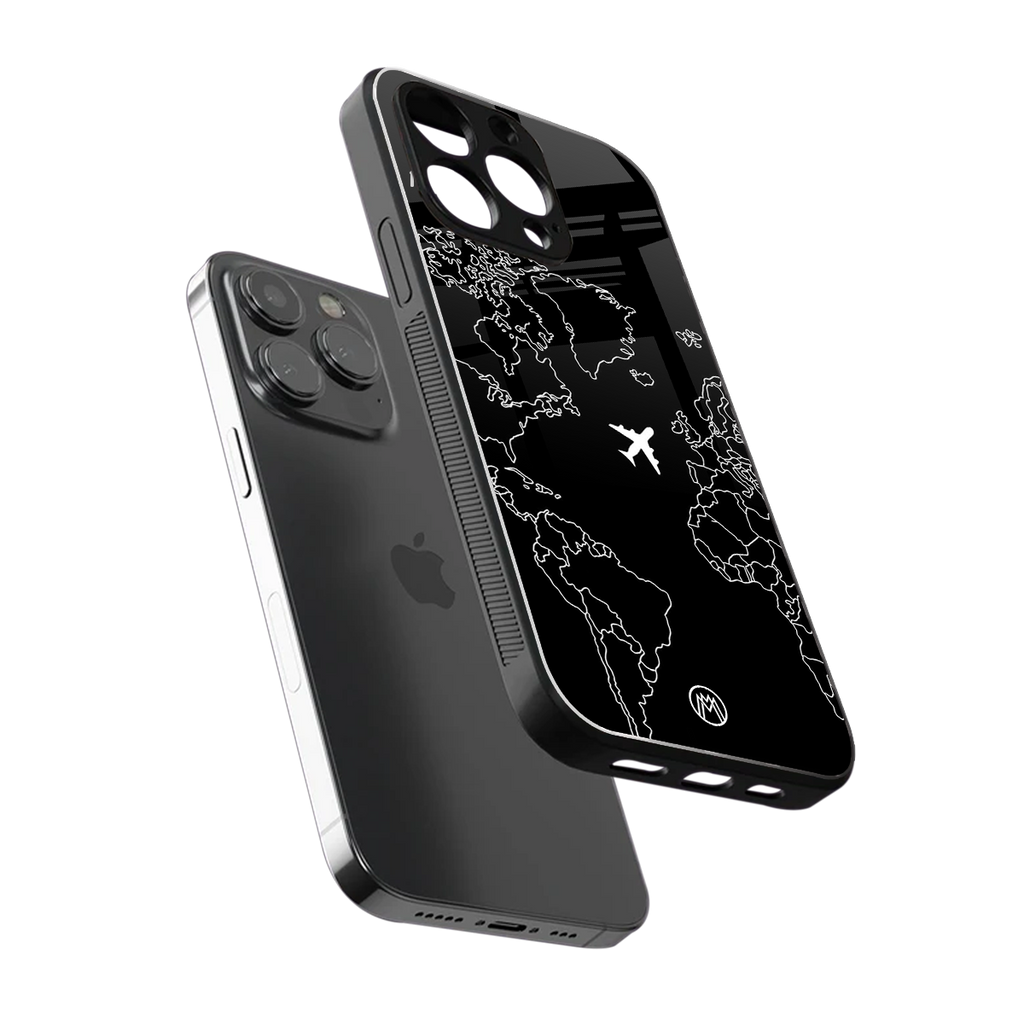 airplane flying wanderlust back phone cover | glass case for iphone 13 pro max