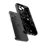 airplane flying wanderlust back phone cover | glass case for iphone 13 pro