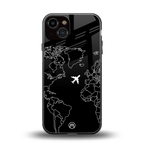airplane flying wanderlust back phone cover | glass case for iphone 13
