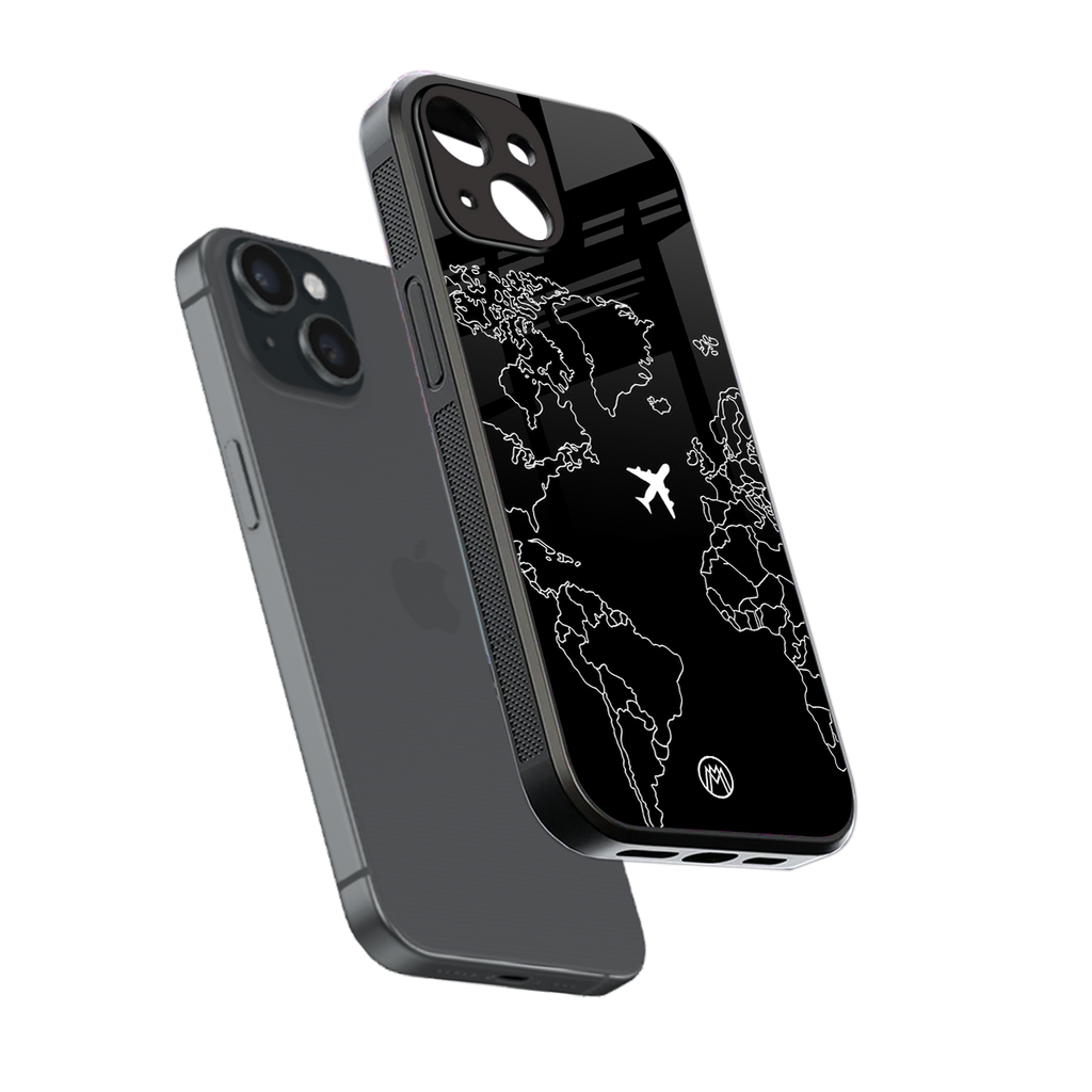 airplane flying wanderlust back phone cover | glass case for iphone 13