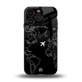 airplane flying wanderlust back phone cover | glass case for iphone 14 pro