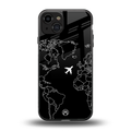 airplane flying wanderlust back phone cover | glass case for iphone 14