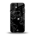 airplane flying wanderlust back phone cover | glass case for iphone 16