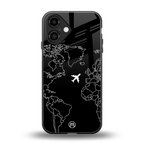 airplane flying wanderlust back phone cover | glass case for iphone 16