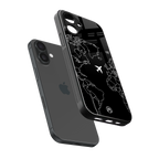 airplane flying wanderlust back phone cover | glass case for iphone 16
