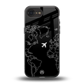 airplane flying wanderlust back phone cover | glass case for iphone 16e