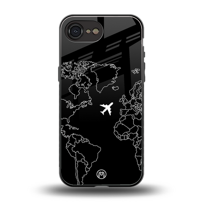 airplane flying wanderlust back phone cover | glass case for iphone 16e