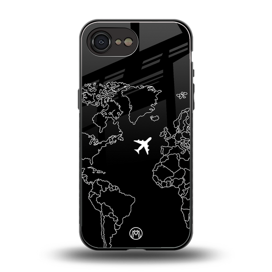airplane flying wanderlust back phone cover | glass case for iphone 16e