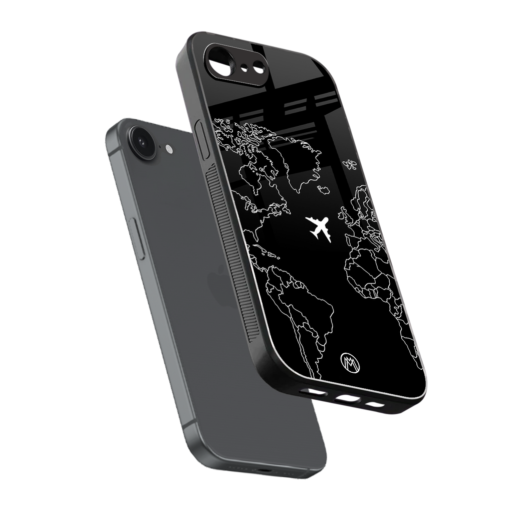 airplane flying wanderlust back phone cover | glass case for iphone 16e