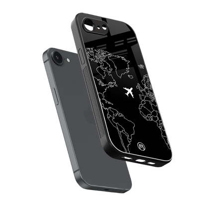 airplane flying wanderlust back phone cover | glass case for iphone 16e