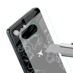 airplane flying wanderlust back phone cover | glass case for iphone 16e