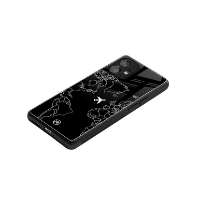 airplane flying wanderlust back phone cover | glass case for nothing phone 1
