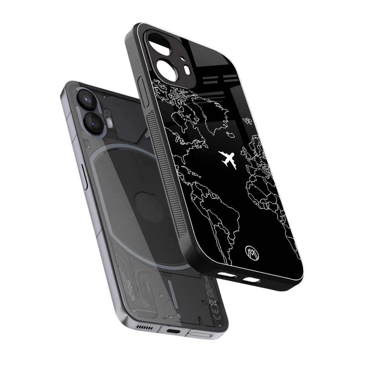 airplane flying wanderlust back phone cover | glass case for nothing phone 2