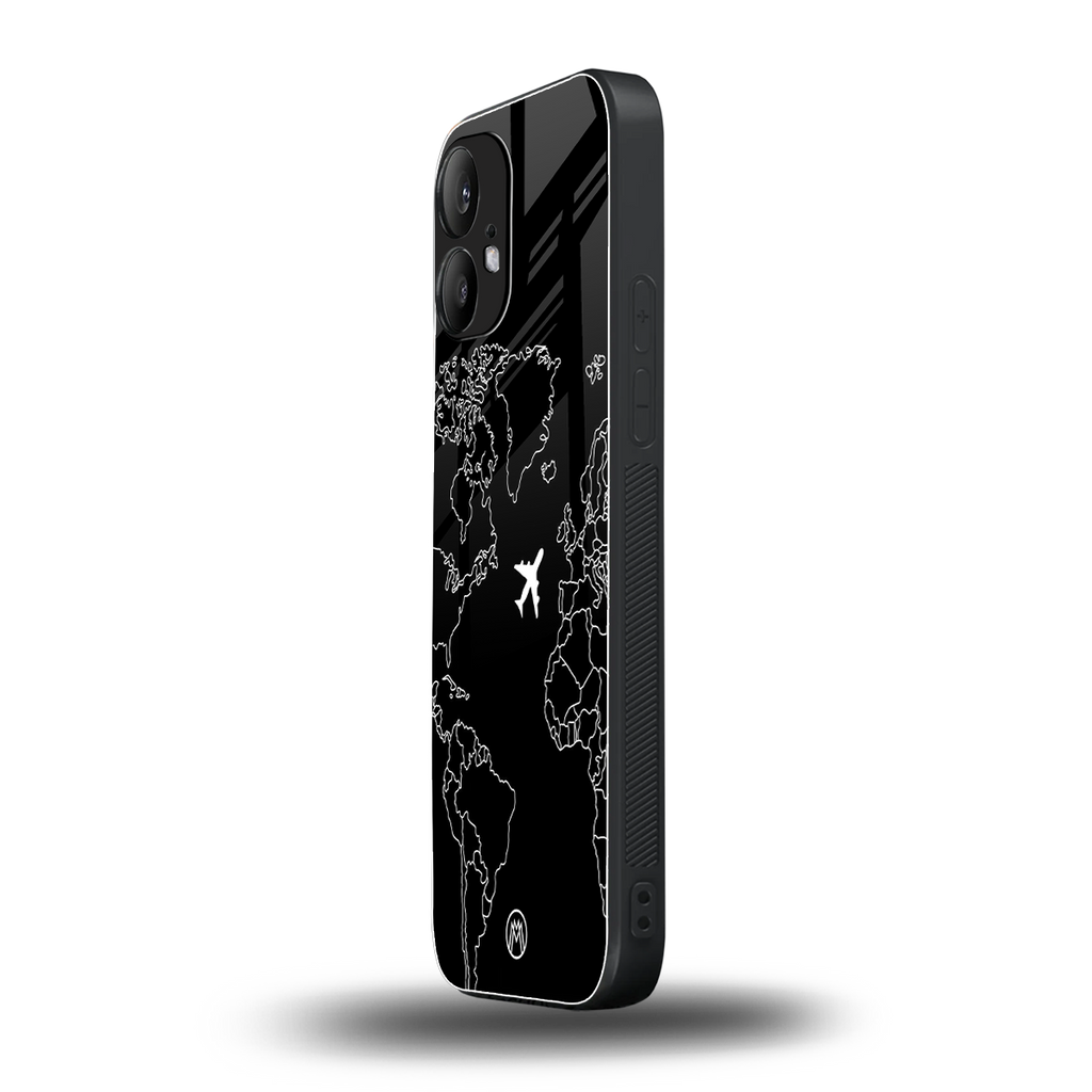 airplane flying wanderlust back phone cover | glass case for nothing phone 2