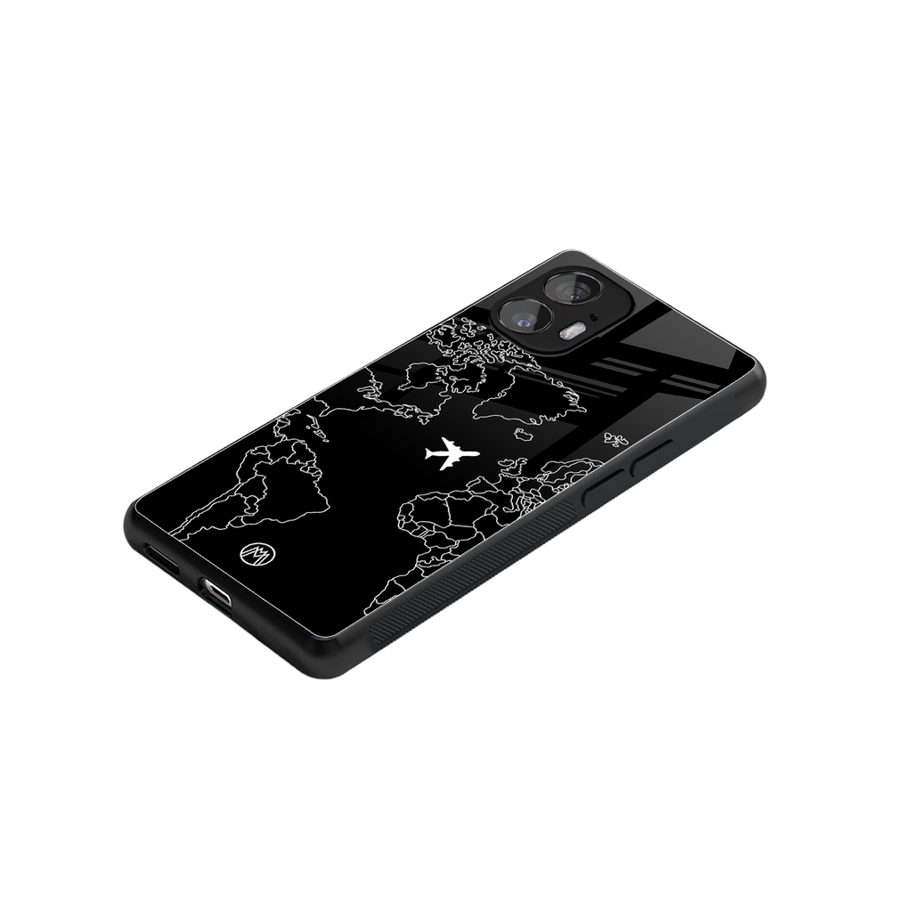 airplane flying wanderlust back phone cover | glass case for nothing phone 2