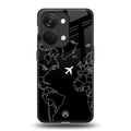 airplane flying wanderlust back phone cover | glass case for oneplus nord 3