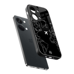 airplane flying wanderlust back phone cover | glass case for oneplus nord 3