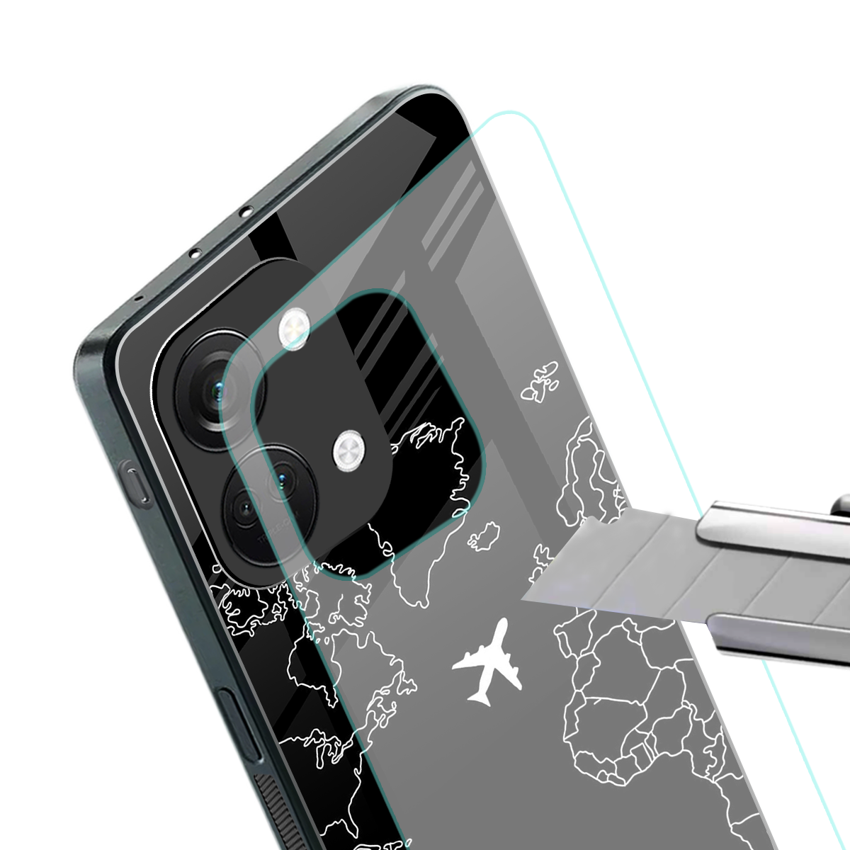airplane flying wanderlust back phone cover | glass case for oneplus nord 3