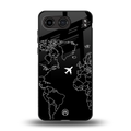 airplane flying wanderlust back phone cover | glass case for oneplus nord 4