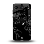 airplane flying wanderlust back phone cover | glass case for oneplus nord 4