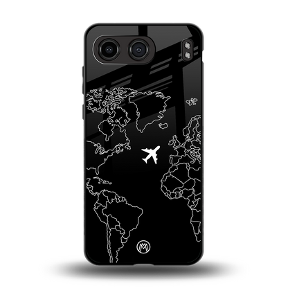 airplane flying wanderlust back phone cover | glass case for oneplus nord 4