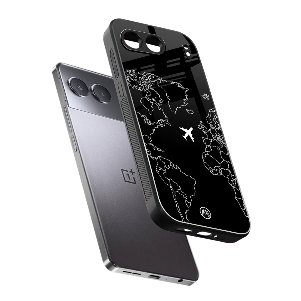 airplane flying wanderlust back phone cover | glass case for oneplus nord 4