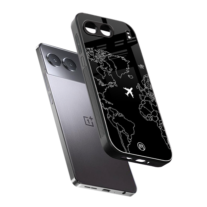 airplane flying wanderlust back phone cover | glass case for oneplus nord 4