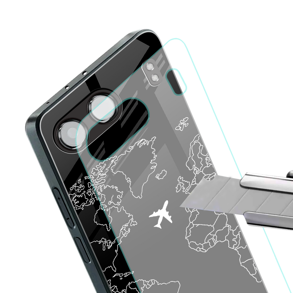 airplane flying wanderlust back phone cover | glass case for oneplus nord 4