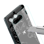 airplane flying wanderlust back phone cover | glass case for oneplus nord 4