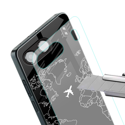 airplane flying wanderlust back phone cover | glass case for oneplus nord 4