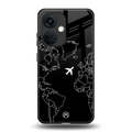 airplane flying wanderlust back phone cover | glass case for oneplus nord ce 3
